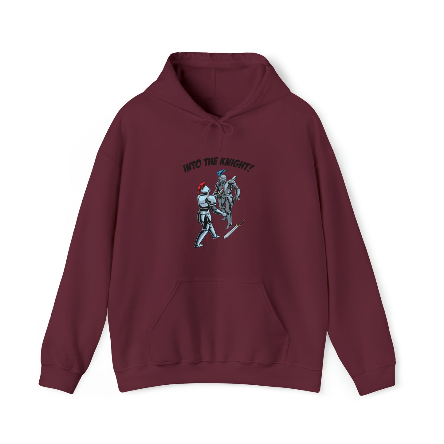 Custom Parody Hooded Sweatshirt, Into The Knight design