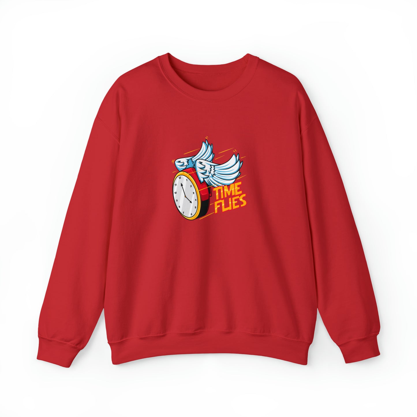 Custom Parody Crewneck Sweatshirt, Time Flies Design