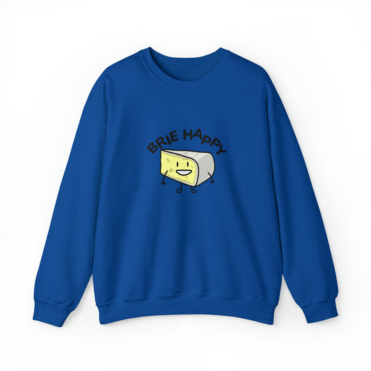 Custom Parody Crewneck Sweatshirt, Brie Happy Design