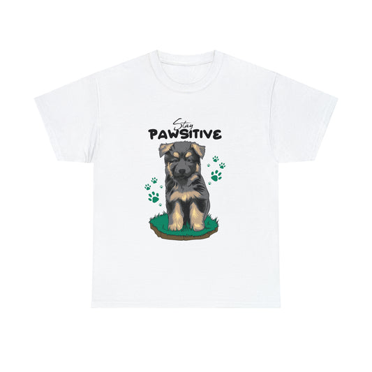 Custom Parody T-shirt, Stay PAWSITIVE design