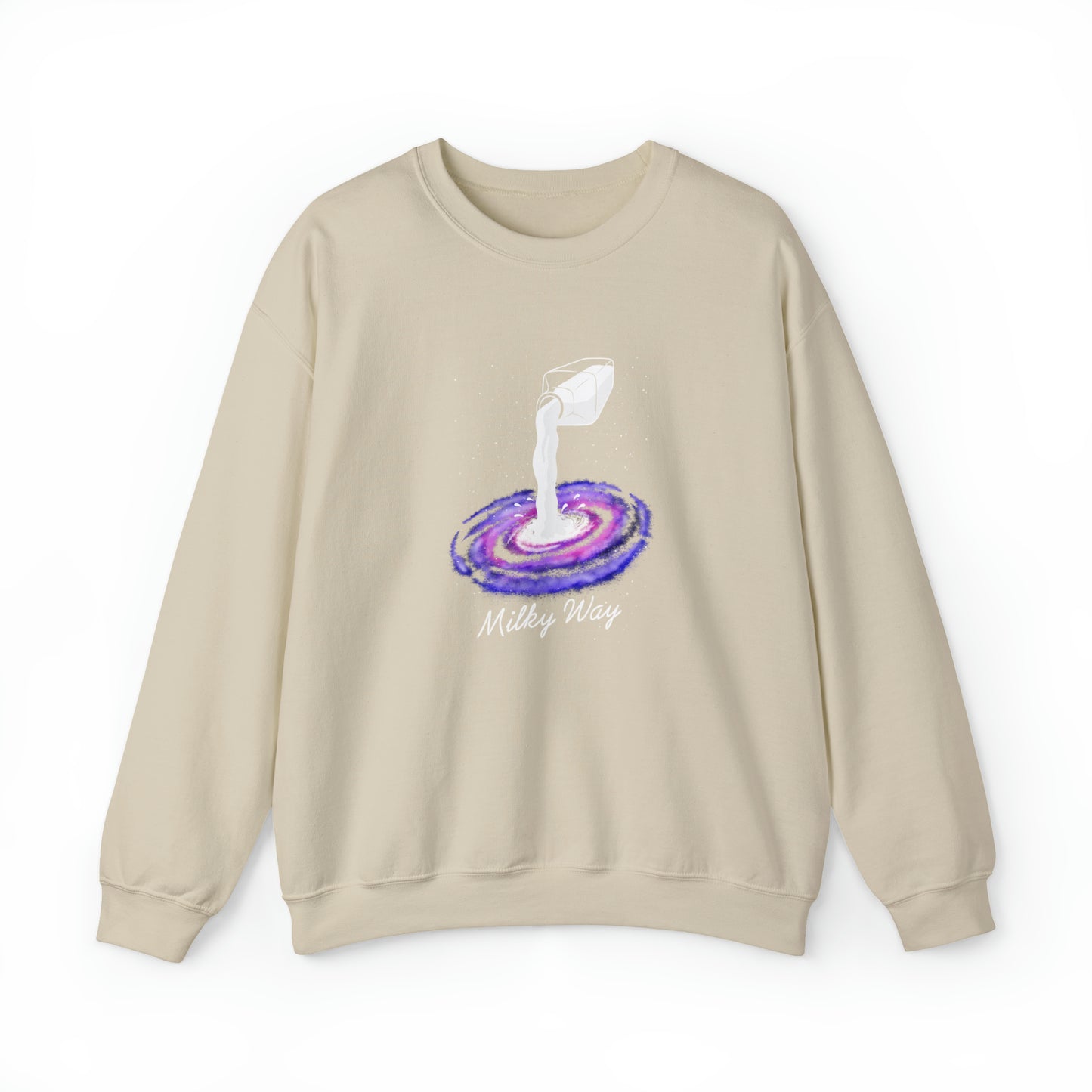 Custom Parody Crewneck Sweatshirt, Milky Way Design