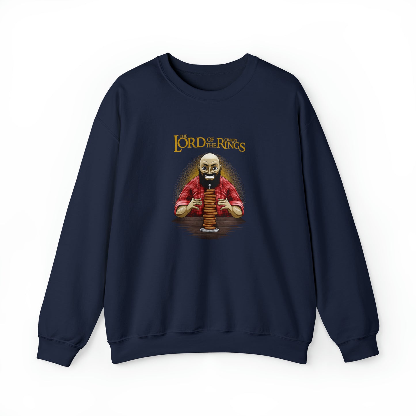 Custom Parody Crewneck Sweatshirt, The Lord of the Onion Rings Designs