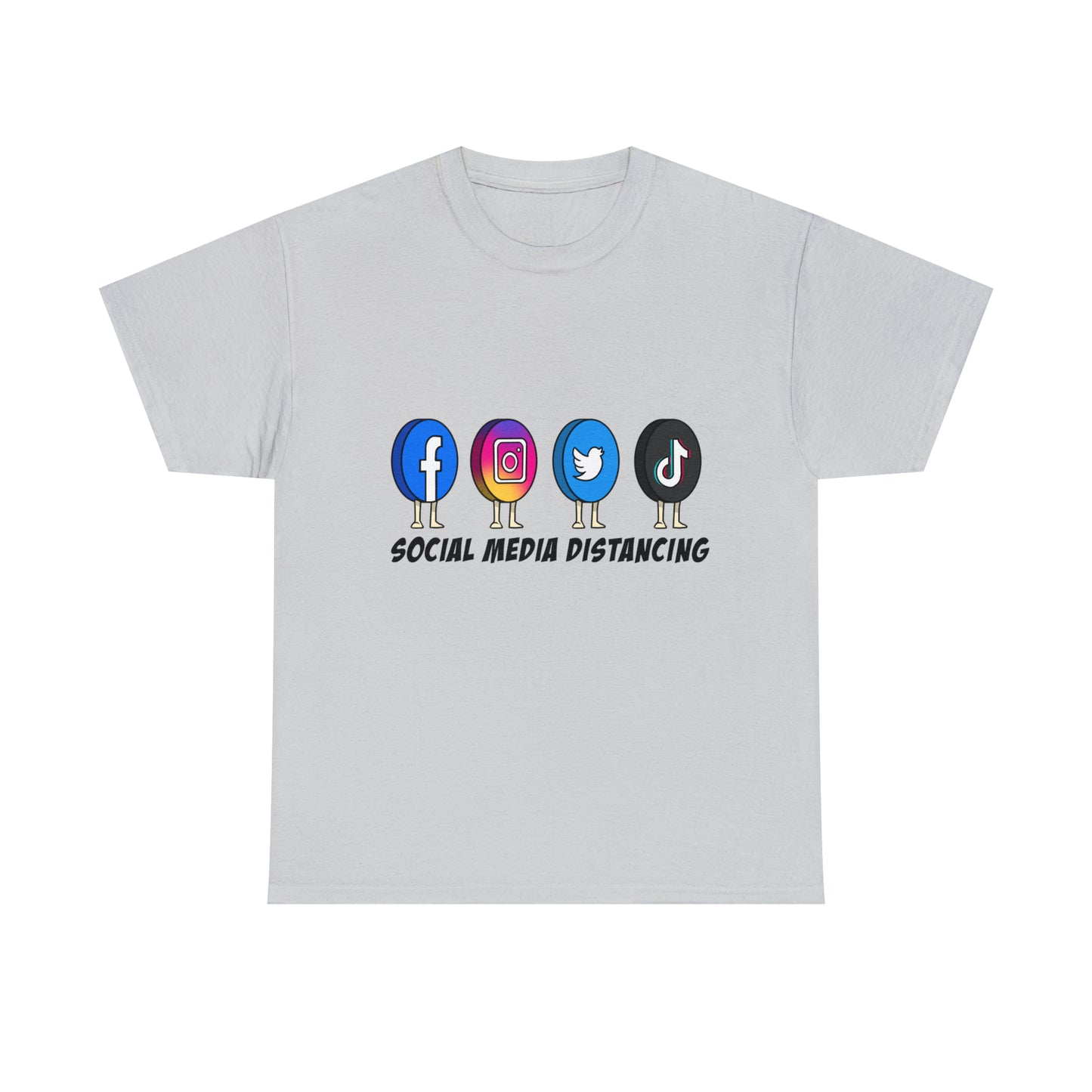 Custom Parody T-shirt, Social Media Distancing design
