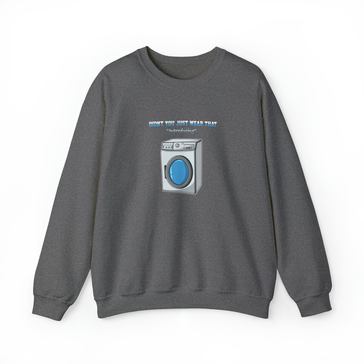 Custom Parody Crewneck Sweatshirt, Washing machine Design