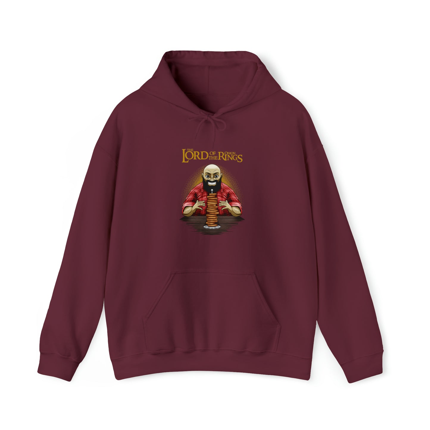 Custom Parody Hooded Sweatshirt, The Lord of the Onion Rings design