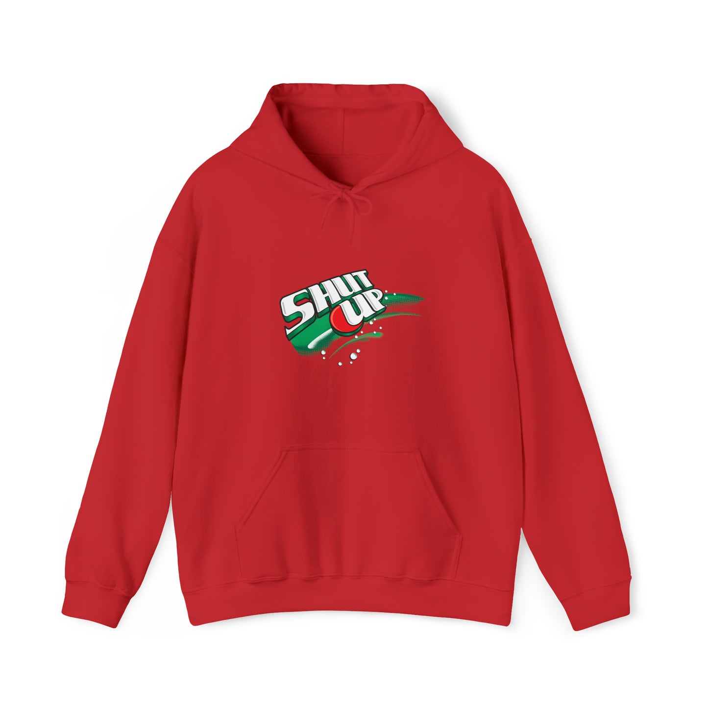 Custom Parody Hooded Sweatshirt, Shut-up design