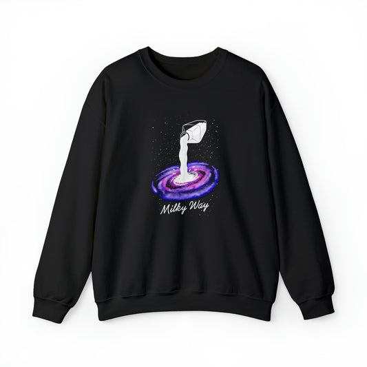 Custom Parody Crewneck Sweatshirt, Milky Way Design