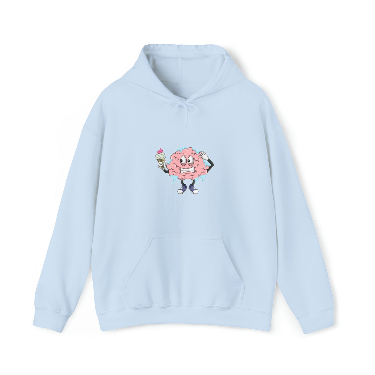 Custom Parody Hooded Sweatshirt, Brain freeze design