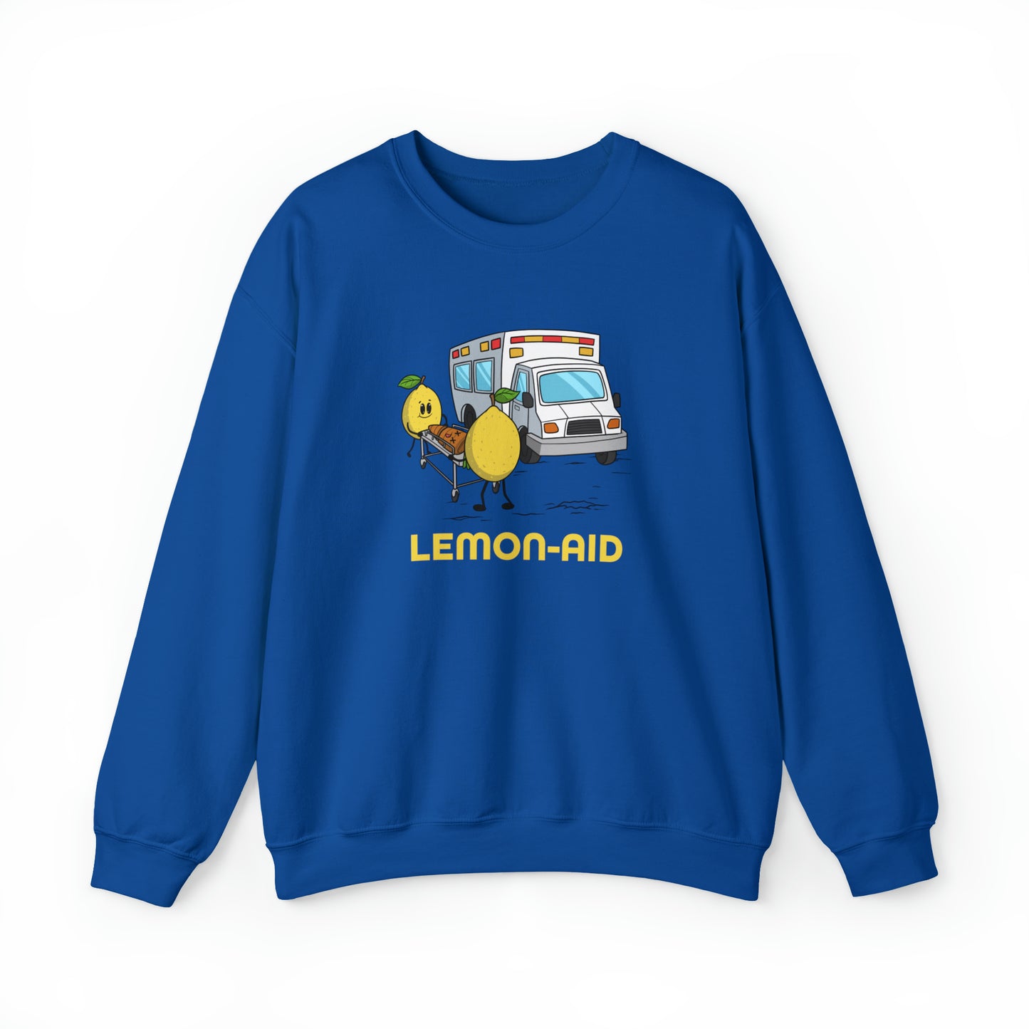 Custom Parody Crewneck Sweatshirt, Lemon-aid Design