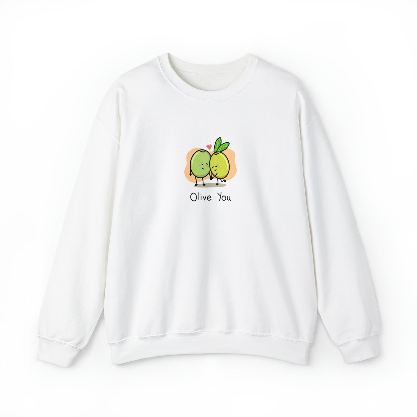 Custom Parody Crewneck Sweatshirt, Olive you Design