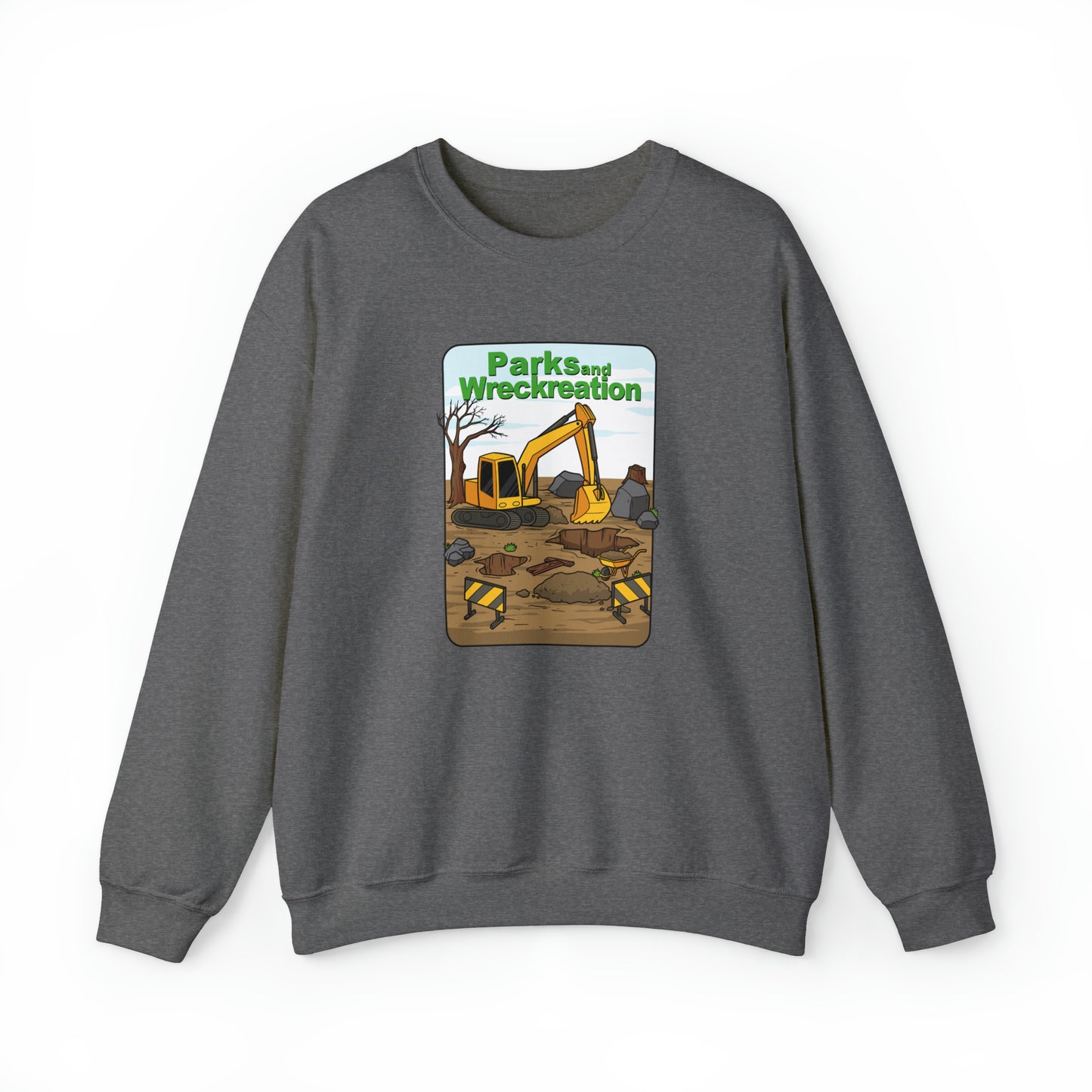 Custom Parody Crewneck Sweatshirt, Parks N Wreckreaction Design