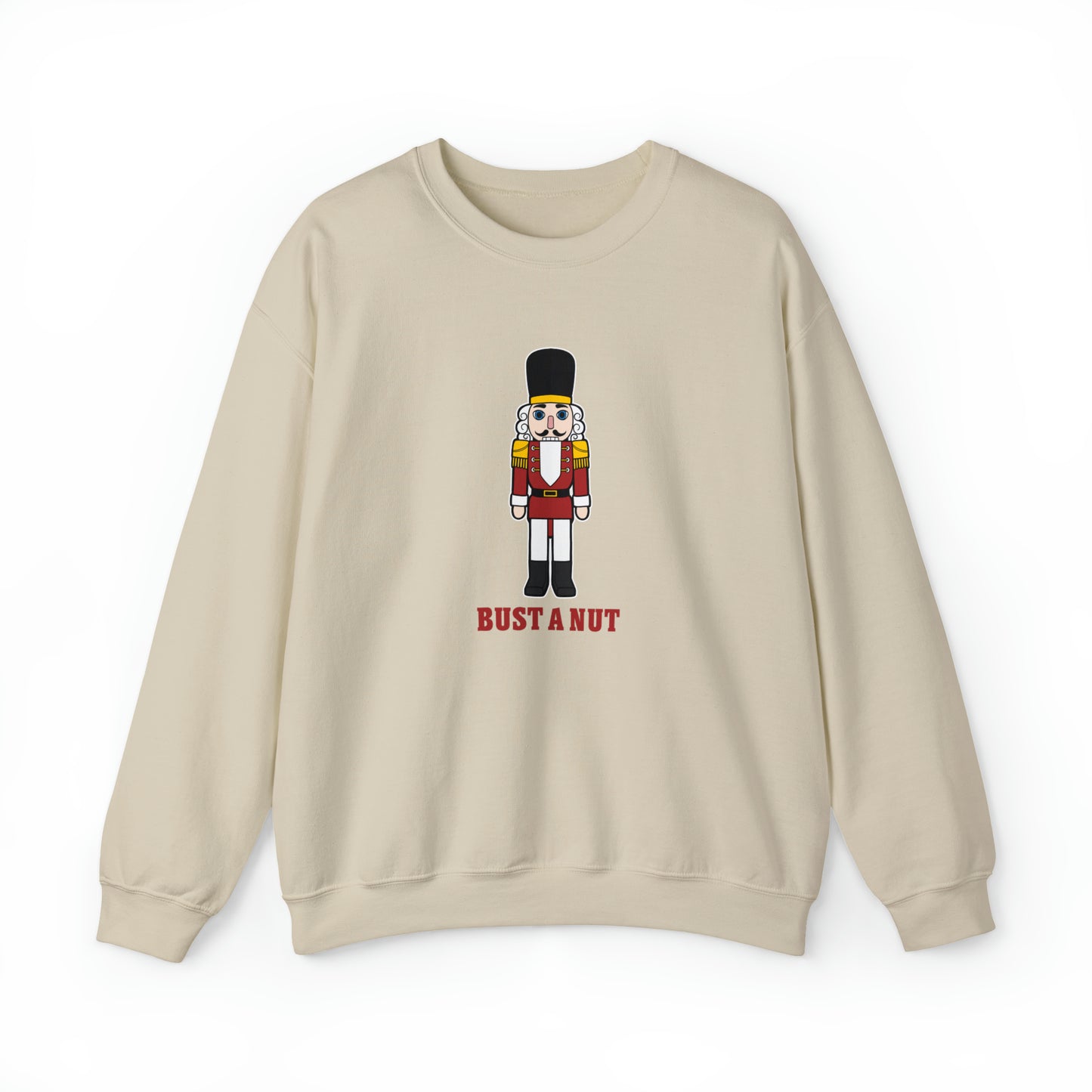 Custom Parody Crewneck Sweatshirt, Bust a Nut Design
