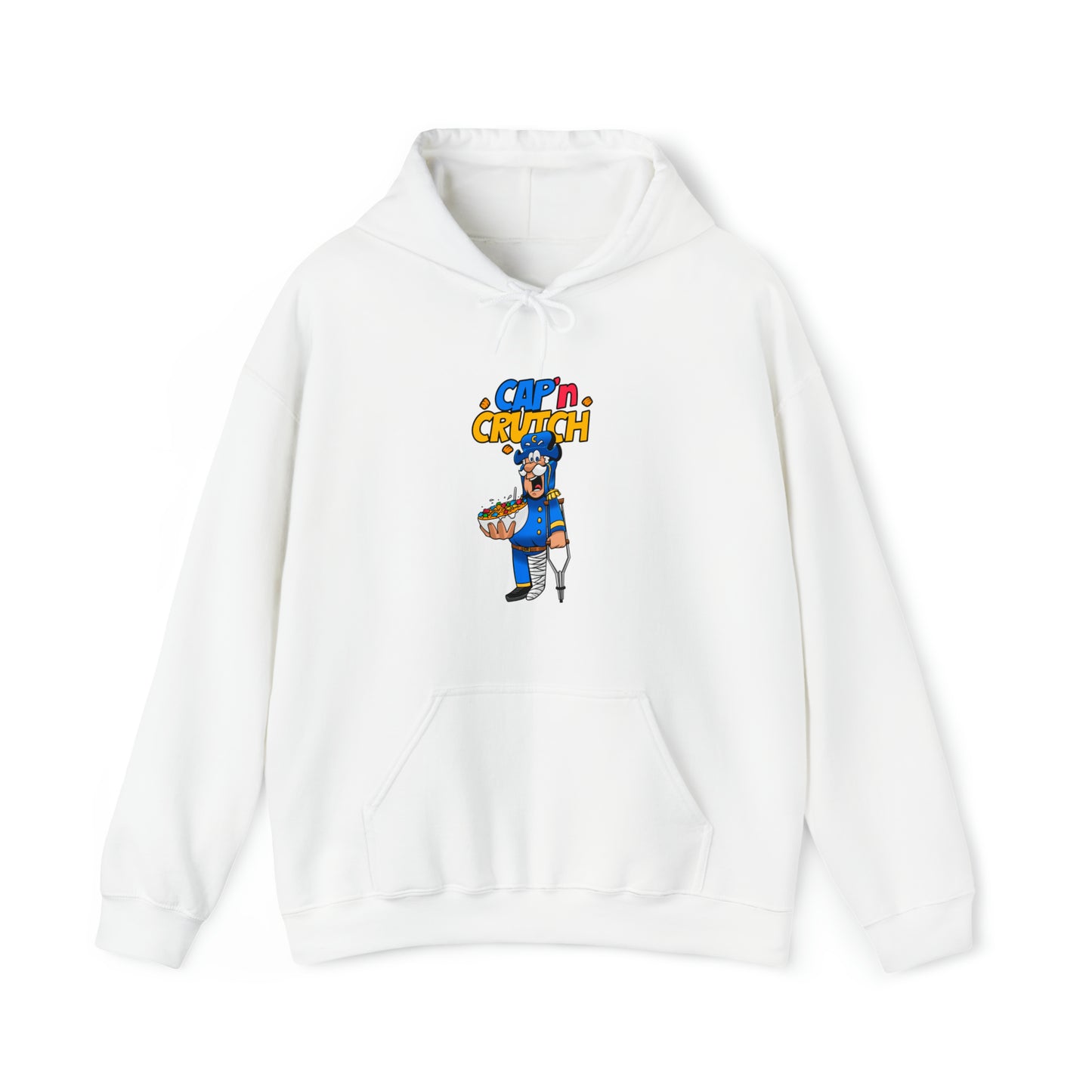 Custom Parody Hooded Sweatshirt, Cap N Crutch design
