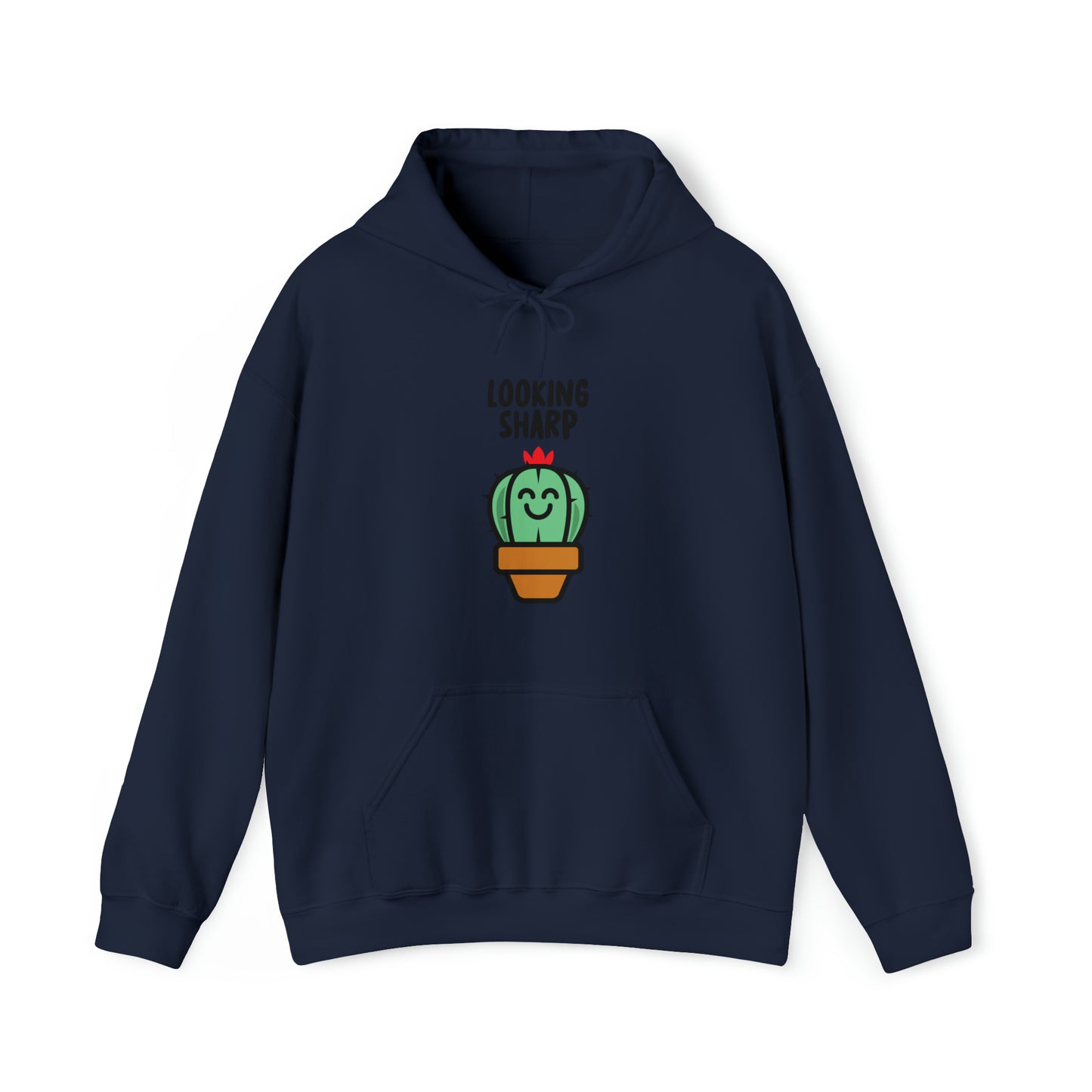 Custom Parody Hooded Sweatshirt, Looking Sharp Cactus design