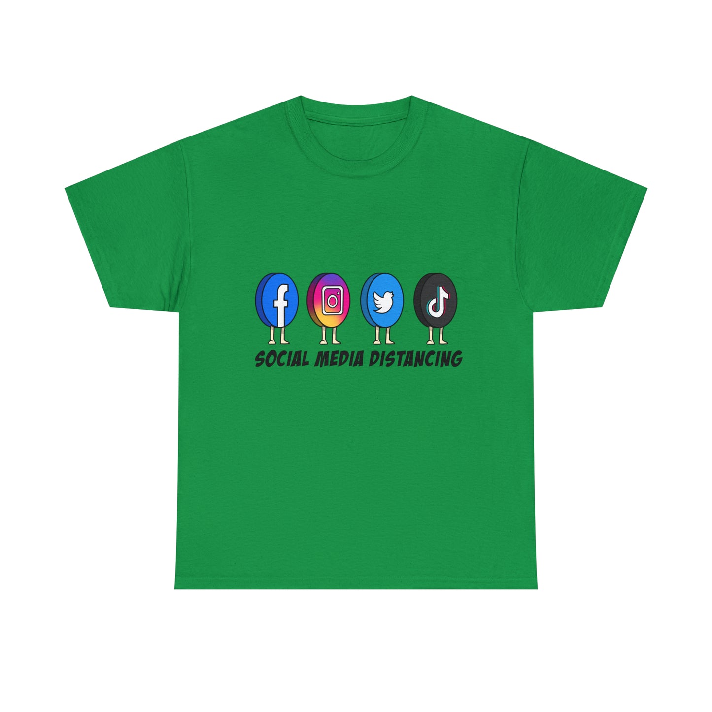 Custom Parody T-shirt, Social Media Distancing design