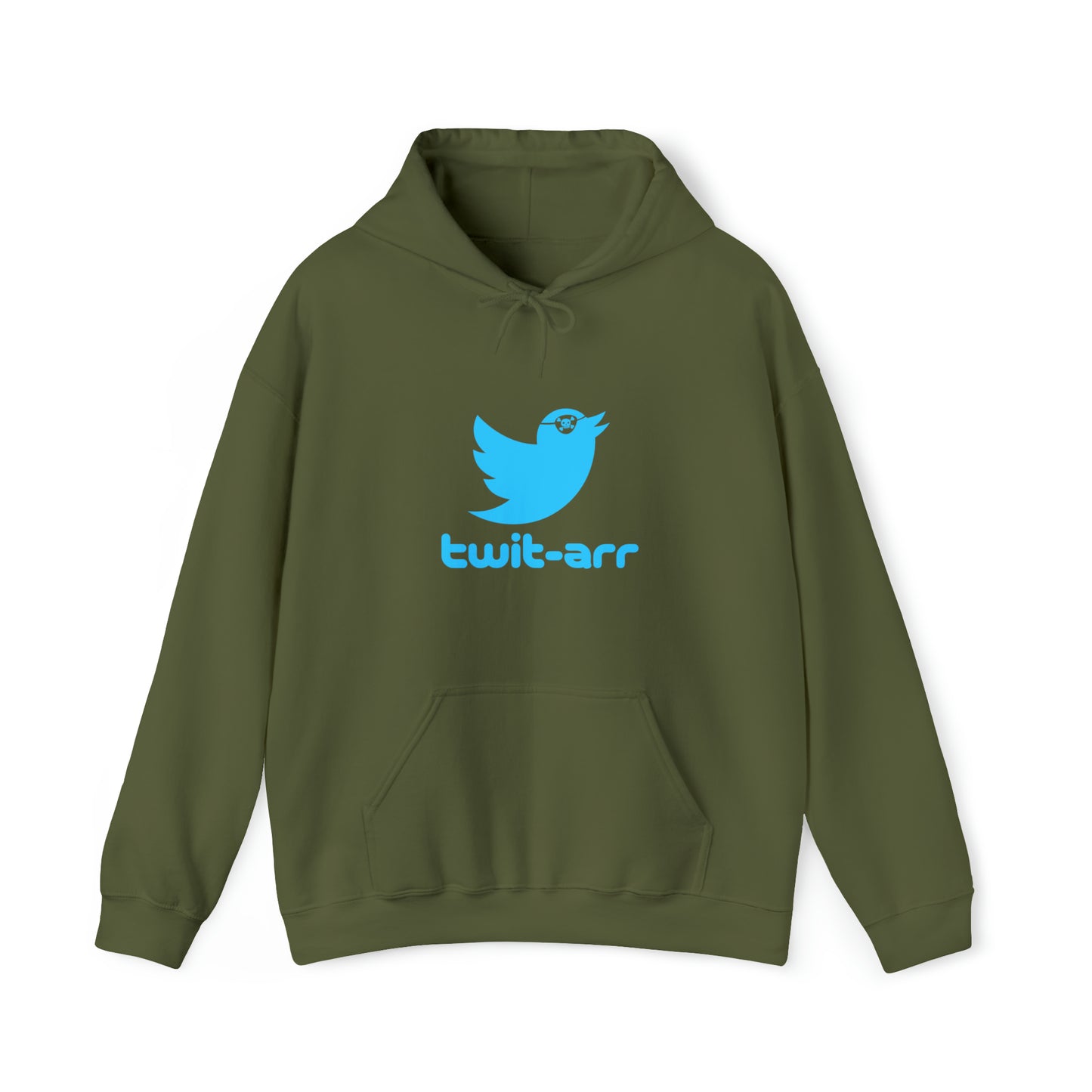 Custom Parody Hooded Sweatshirt, Twit-arr design