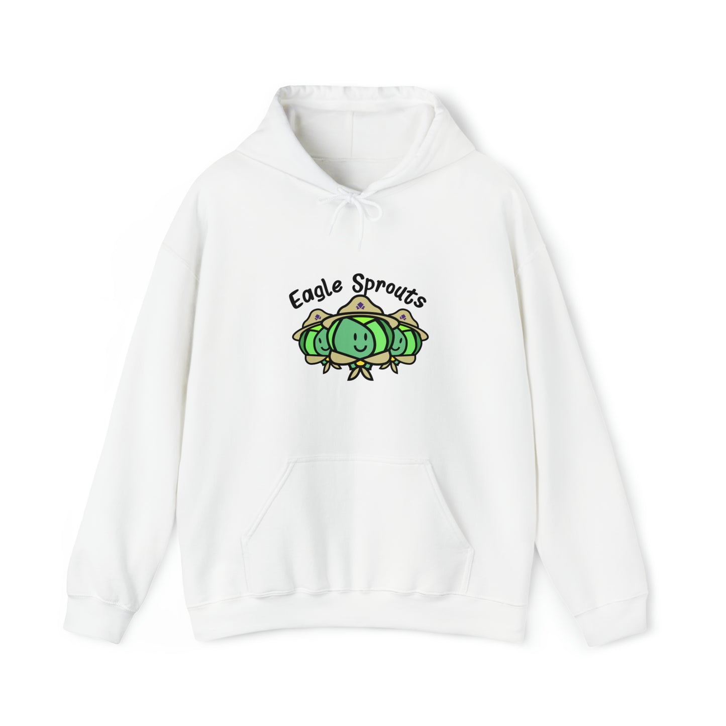 Custom Parody Hooded Sweatshirt, Eagle Sprouts (Brussel Sprouts) design