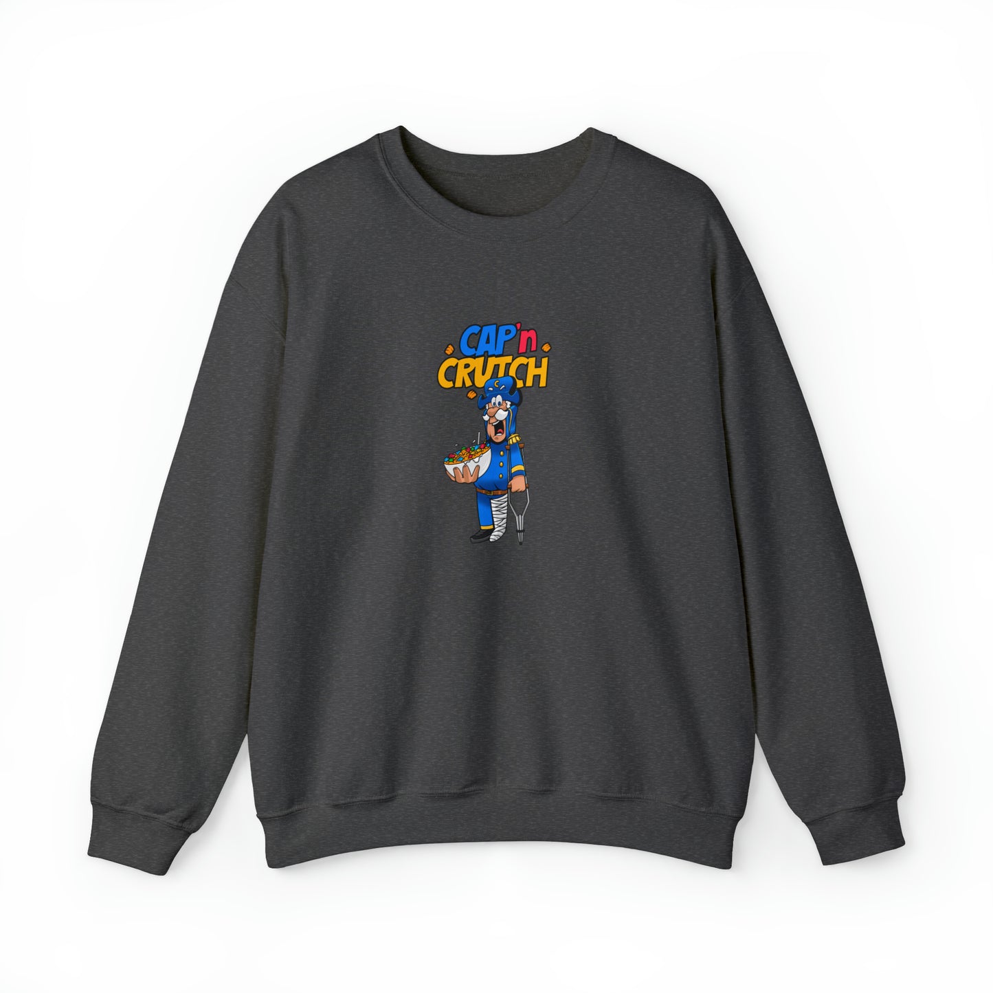 Custom Parody Crewneck Sweatshirt, Cap'N Crutch Design