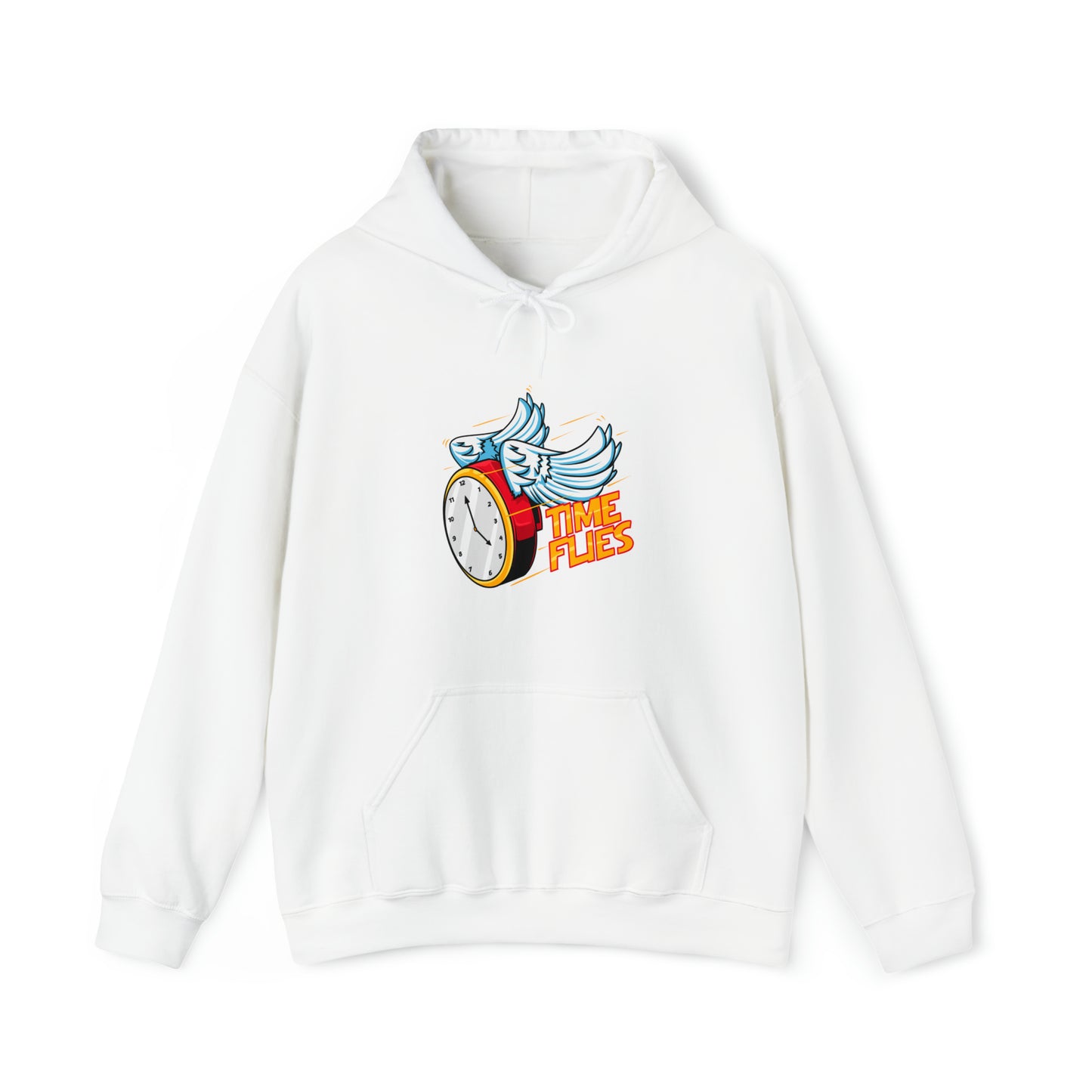 Custom Parody Hooded Sweatshirt, Time Flies design