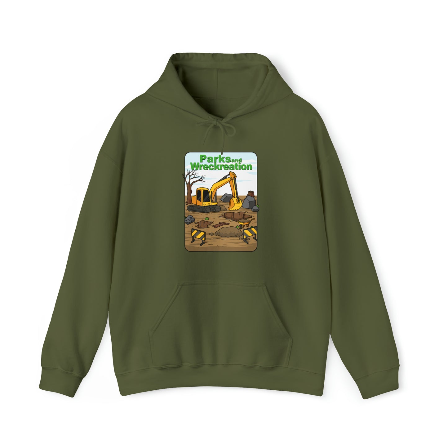 Custom Parody Hooded Sweatshirt, Parks N Wreckreation design