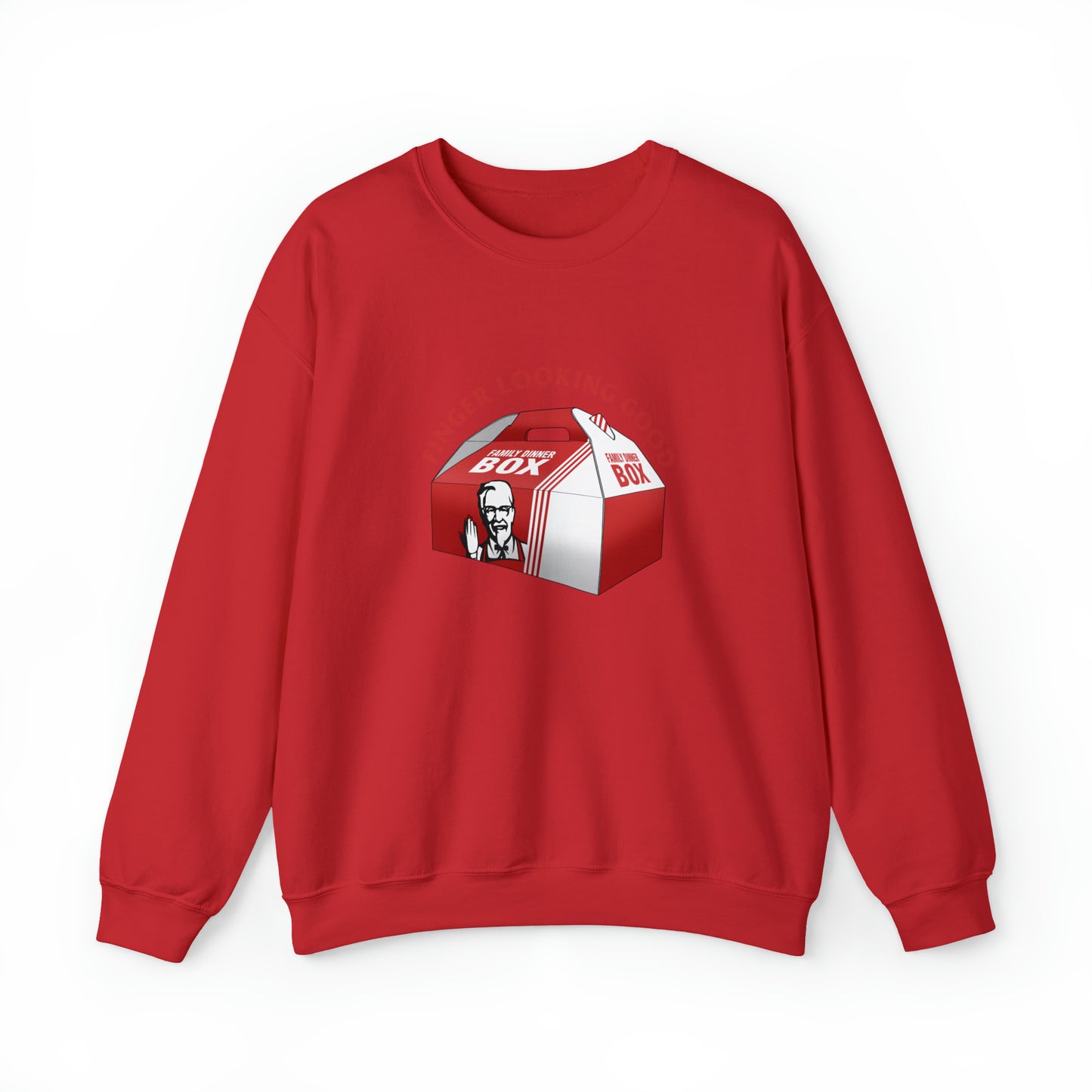 Custom Parody Crewneck Sweatshirt, Finger Licking Good KFC Design