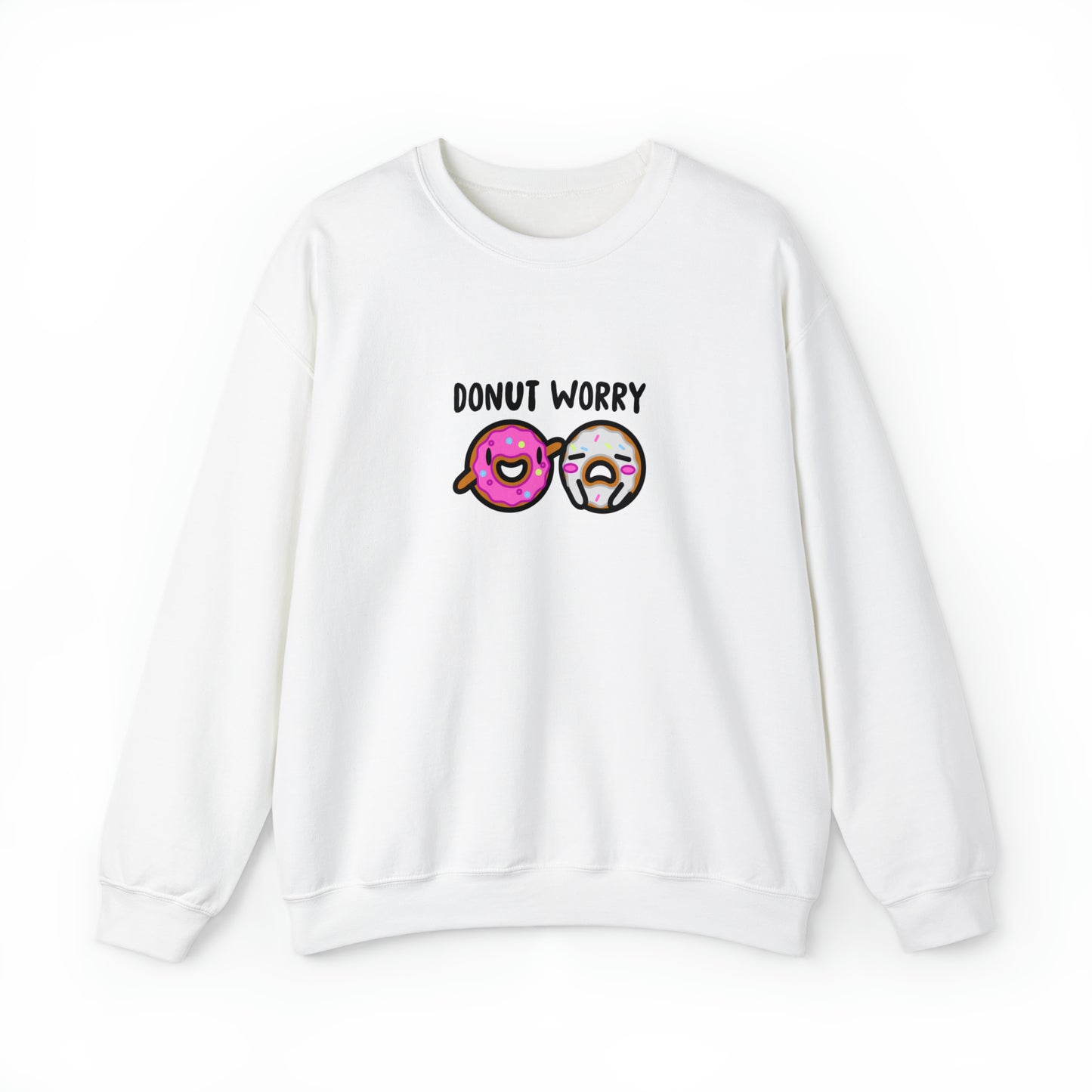 Custom Parody Crewneck Sweatshirt, DONUT worry Design