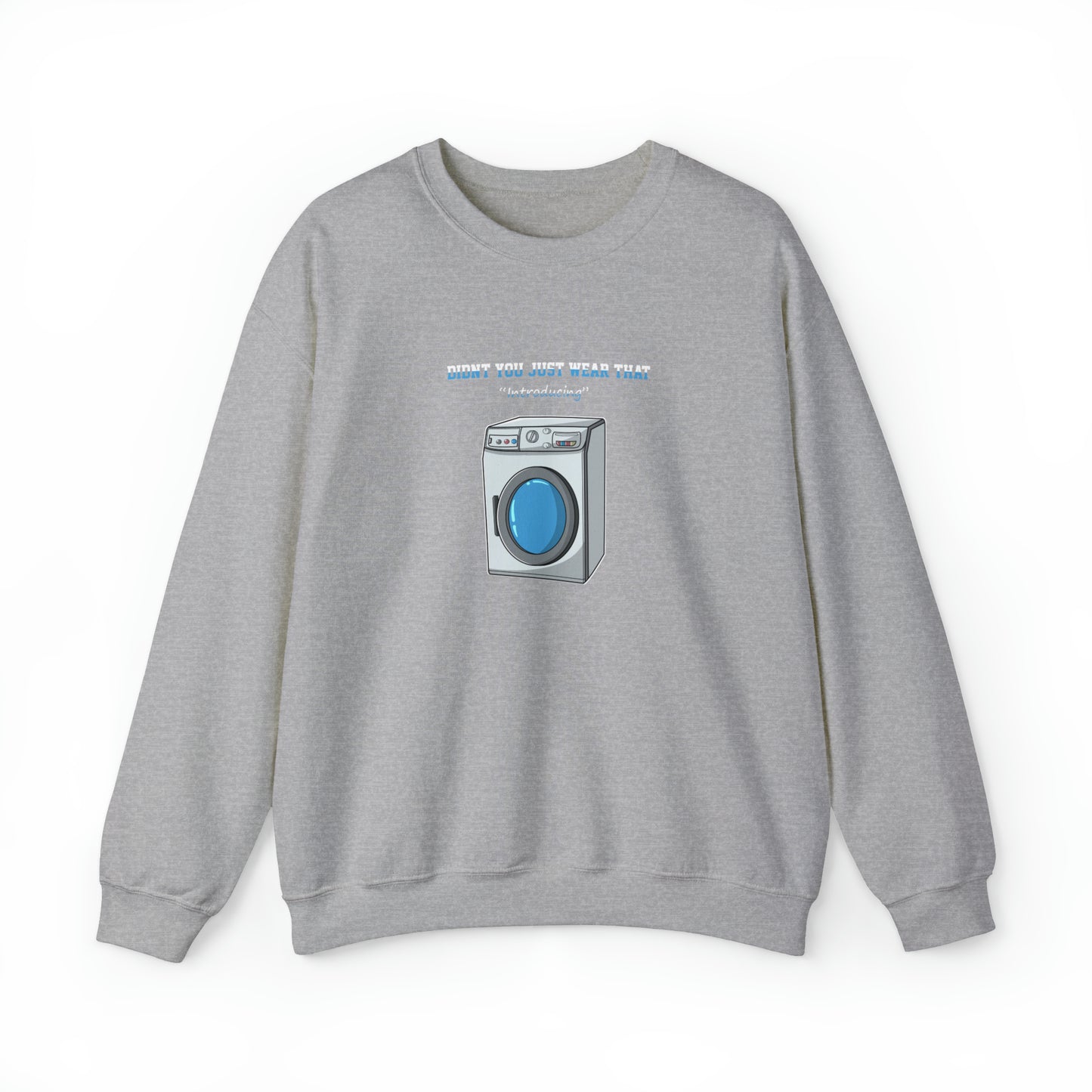Custom Parody Crewneck Sweatshirt, Washing machine Design
