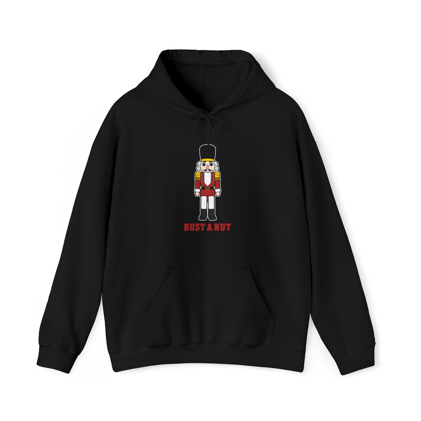 Custom Parody Hooded Sweatshirt, Nutcracker bust a nut design