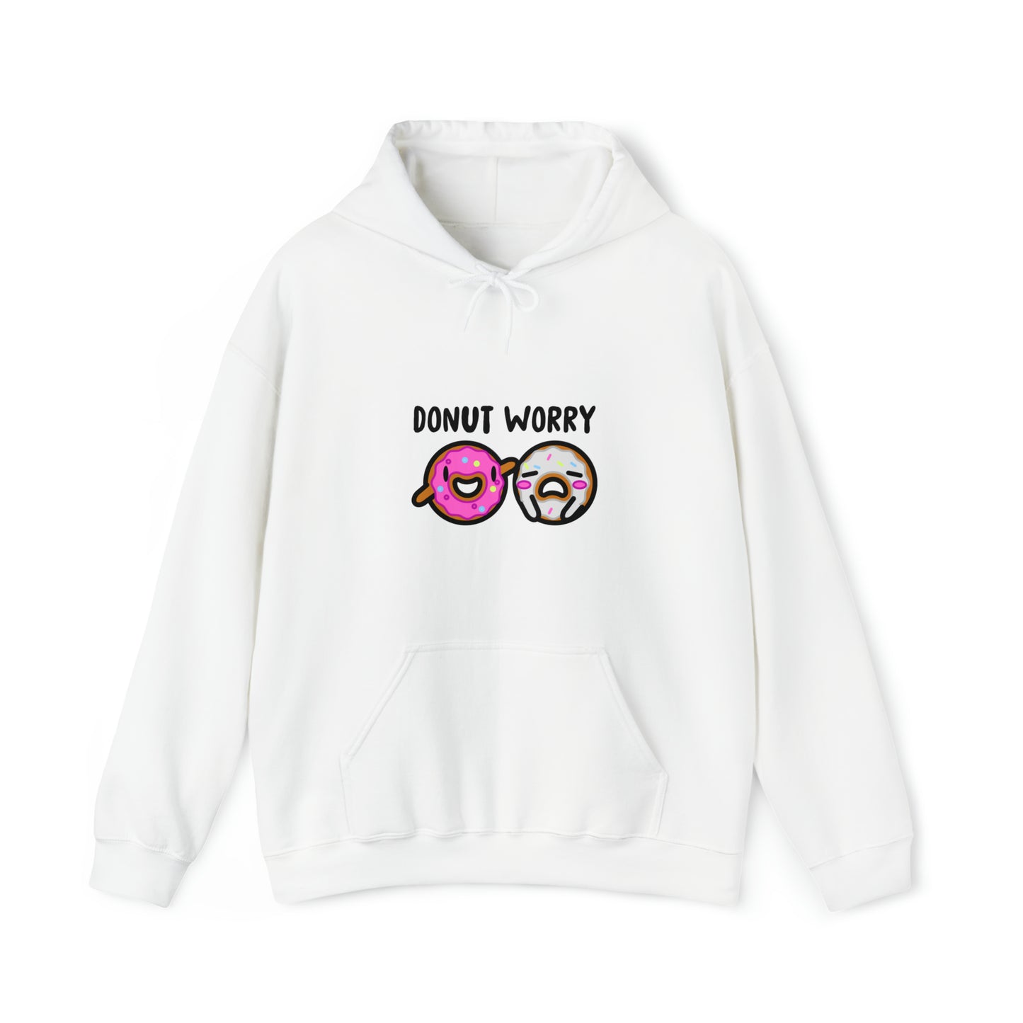 Custom Parody Hooded Sweatshirt, DONUT worry design