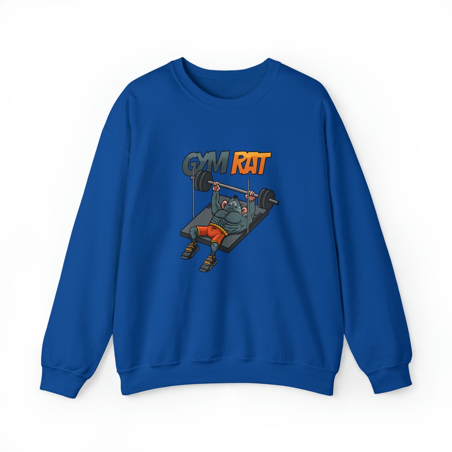 Custom Parody Crewneck Sweatshirt, Gym Rat Design
