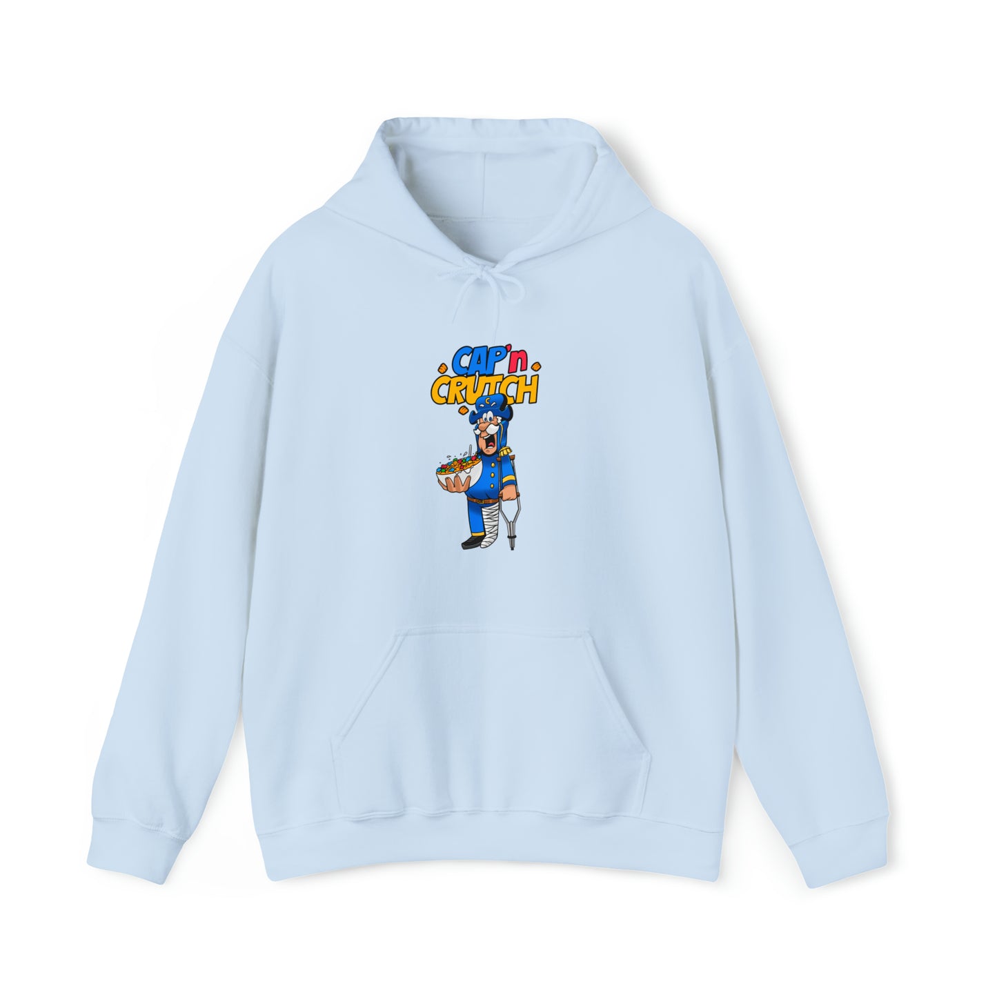 Custom Parody Hooded Sweatshirt, Cap N Crutch design
