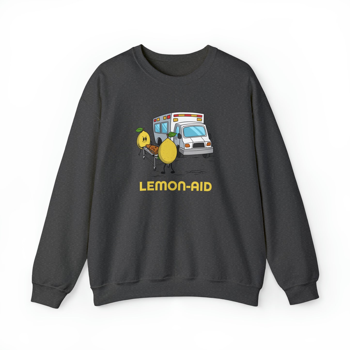 Custom Parody Crewneck Sweatshirt, Lemon-aid Design