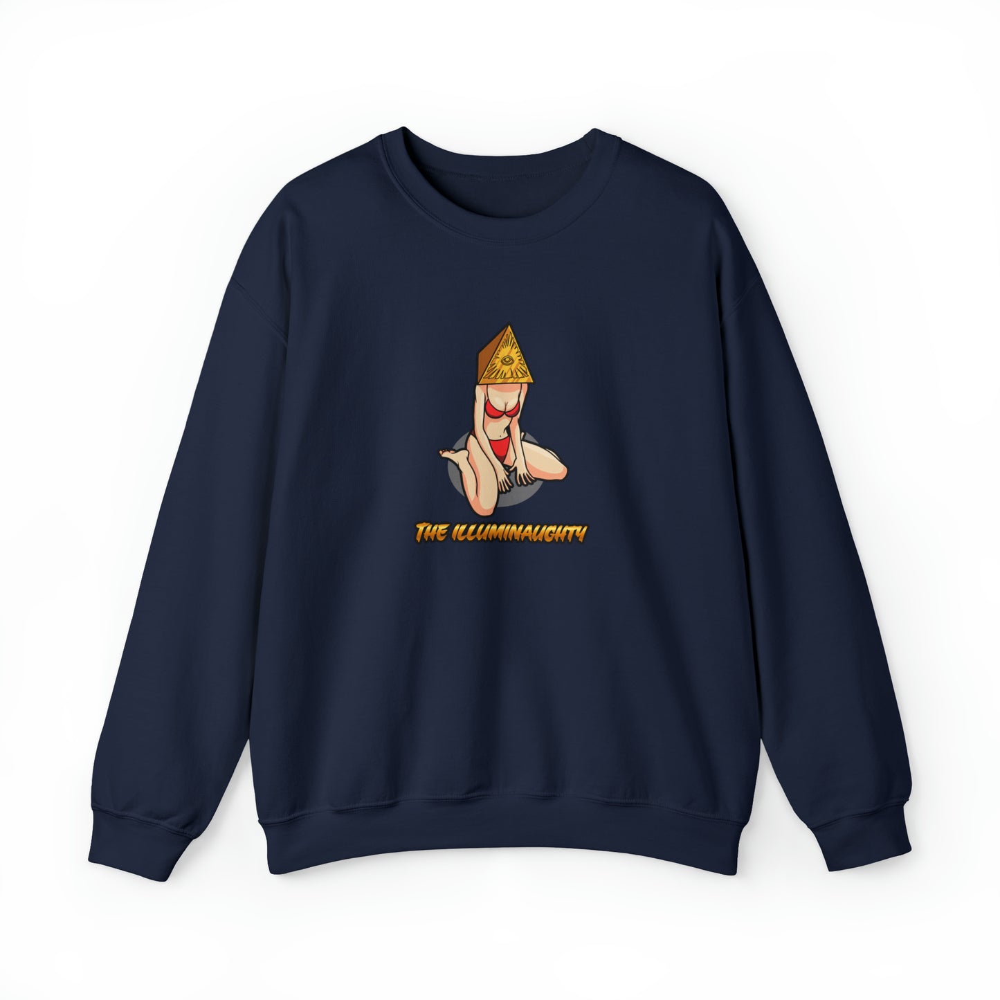 Custom Parody Crewneck Sweatshirt, The Illuminaughty Design